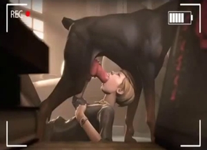 Sweet 3D dick-sucking animal porn session